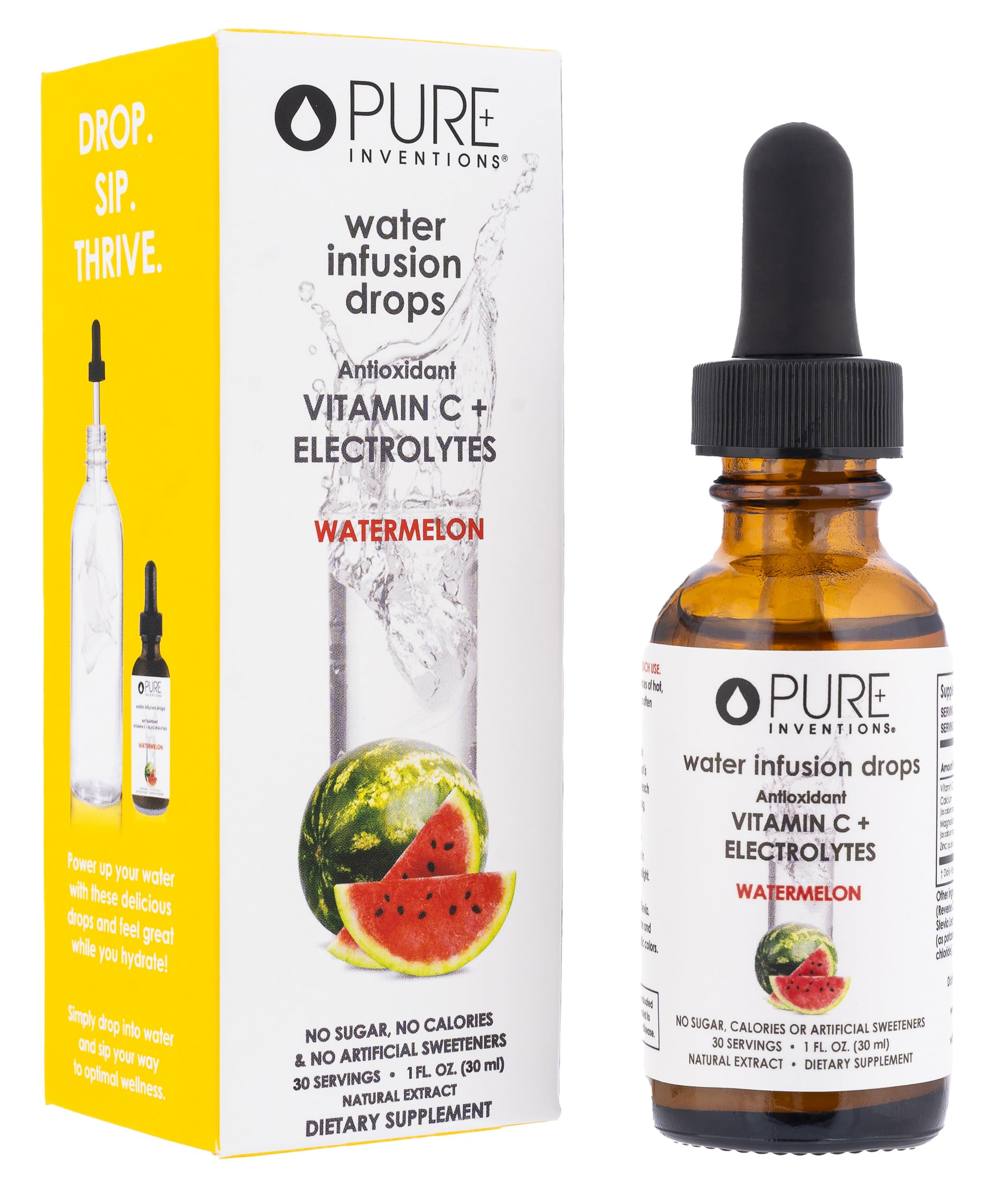Pure Inventions Water Infusion Drops watermelon bottle for refreshing hydration