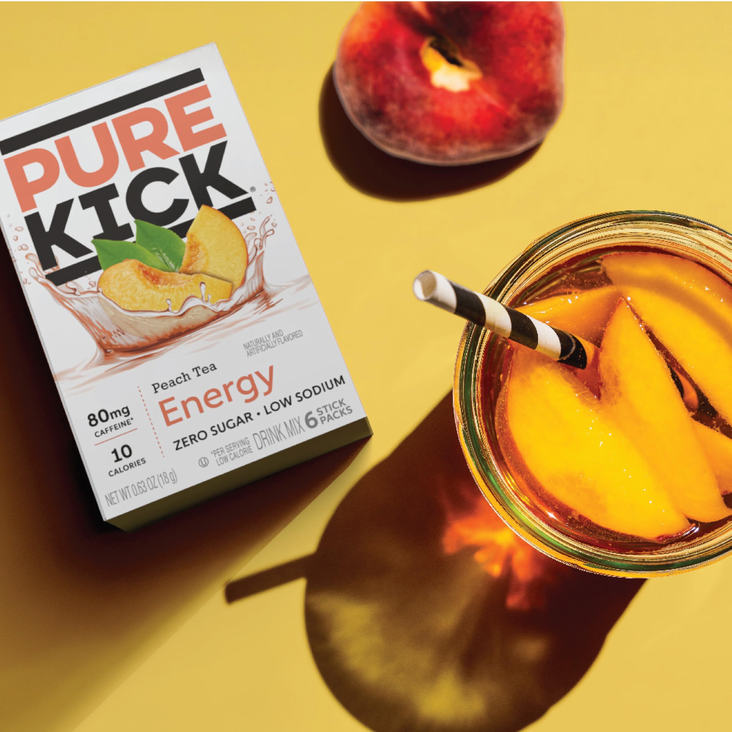 Pure Kick 72-pack box display for bulk convenience.