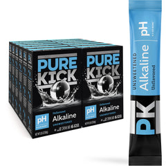 Pure Kick Alkaline box packaging ready for on-the-go hydration.