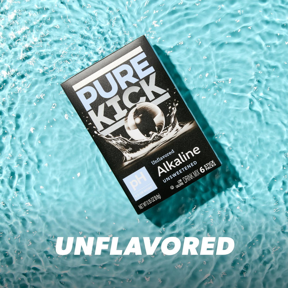 Stirring Pure Kick Alkaline into water creates a smoother sip.