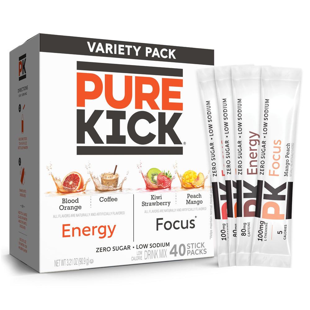 PURE KICK blood orange sachet for quick on-the-go energy and focus