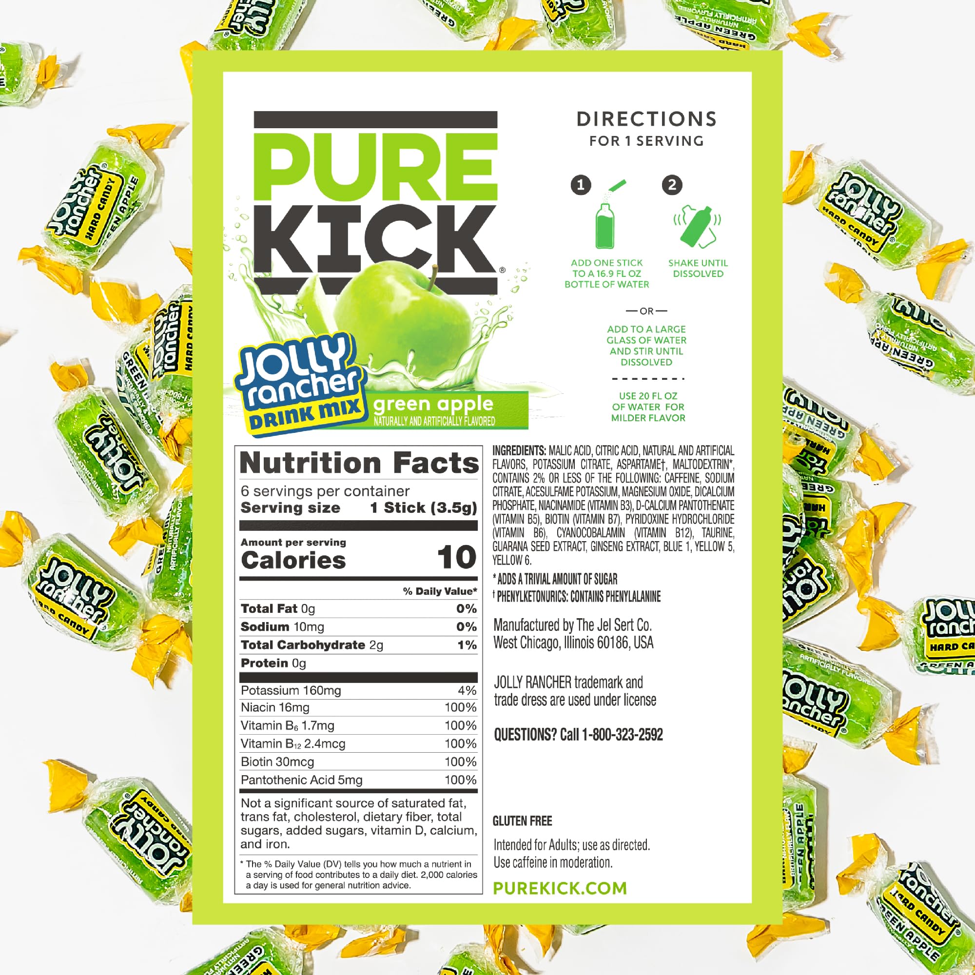 12-box Pure Kick energy singles collection shown for on-the-go hydration.