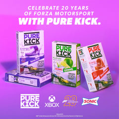 Pure Kick Forza Fuel Sonic Limeade box packaging highlights refreshing hydration flavor.