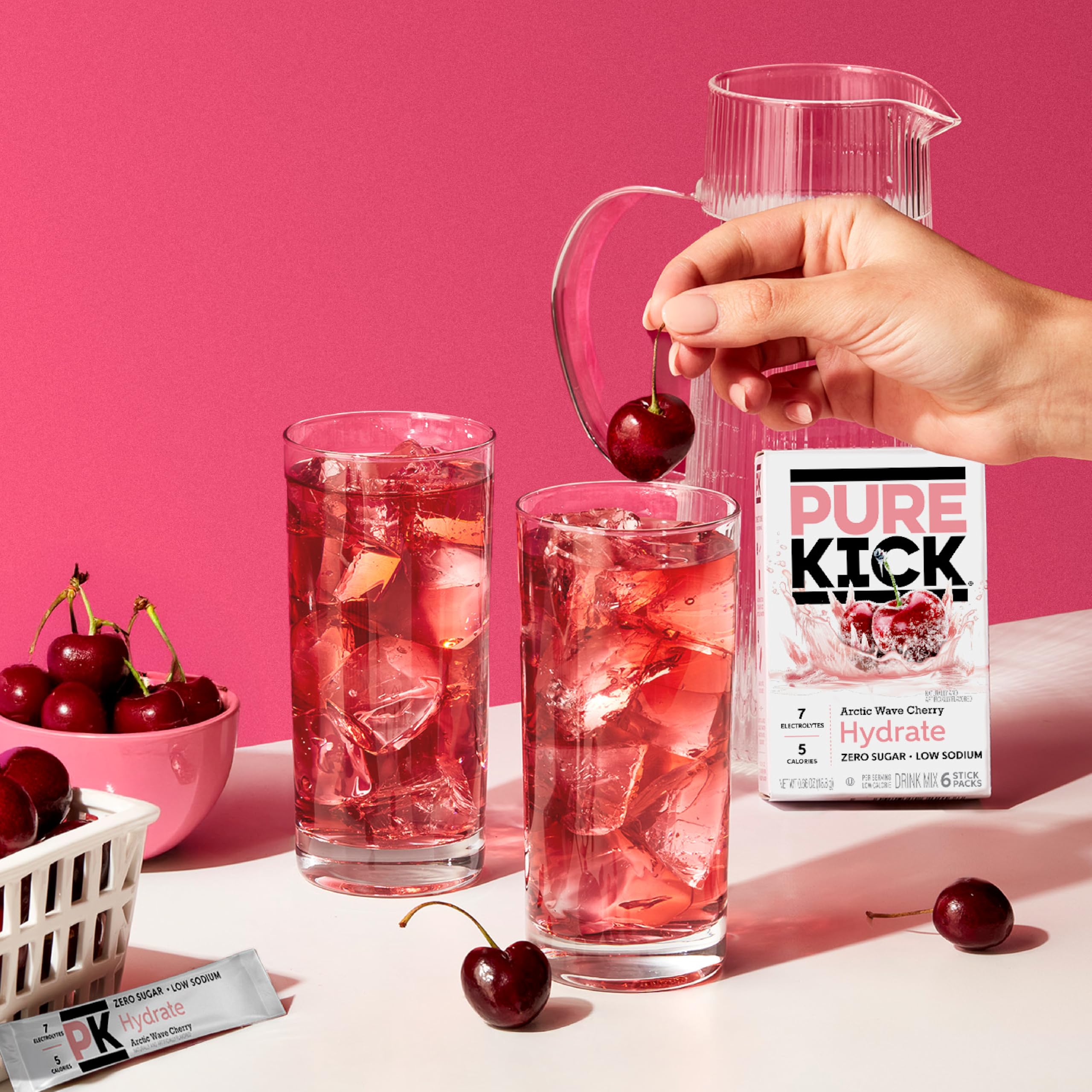 Athlete adds Pure Kick to water during workout for quick refreshment