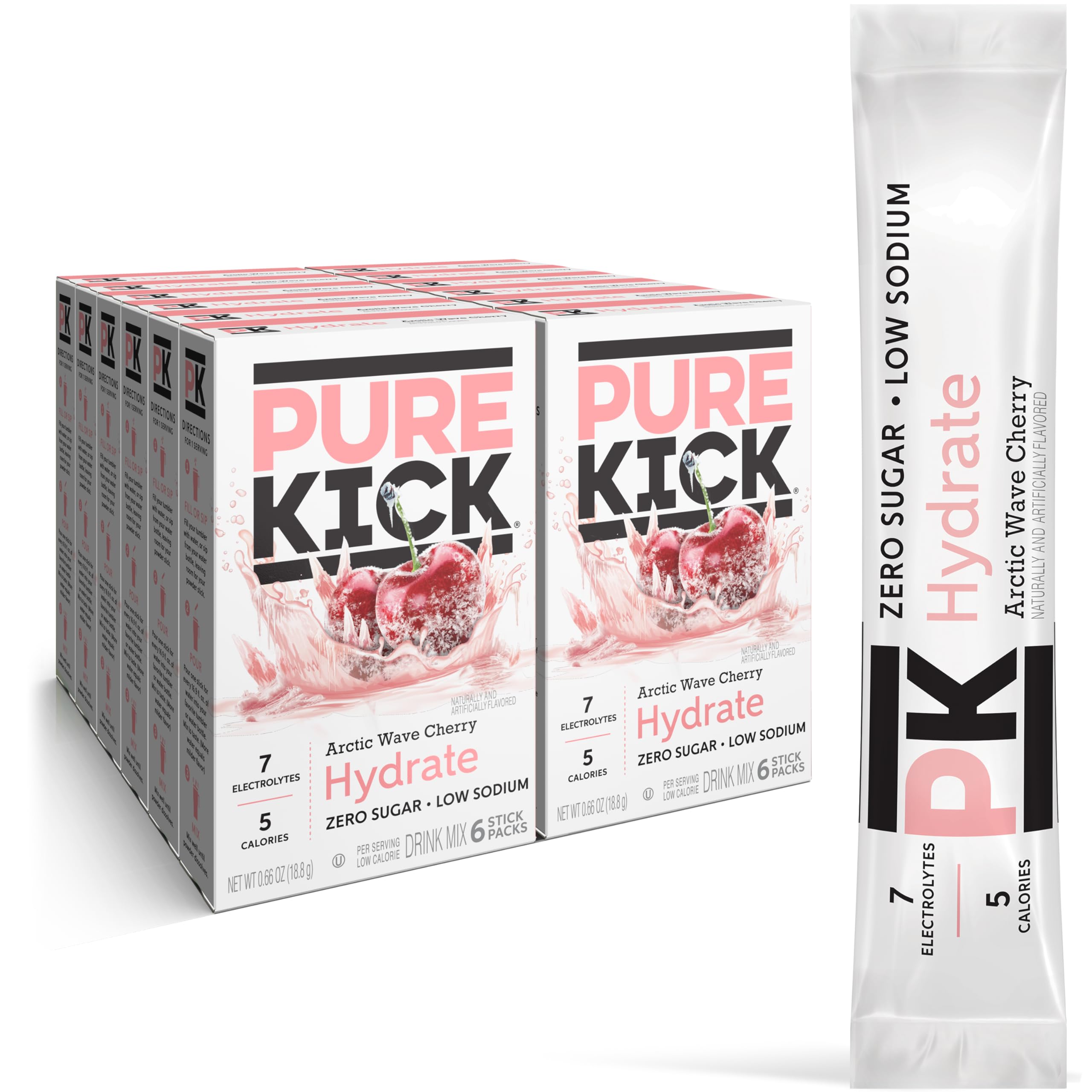 Pure Kick Hydration Arctic Wave Cherry stick pack for on-the-go flavor and hydration