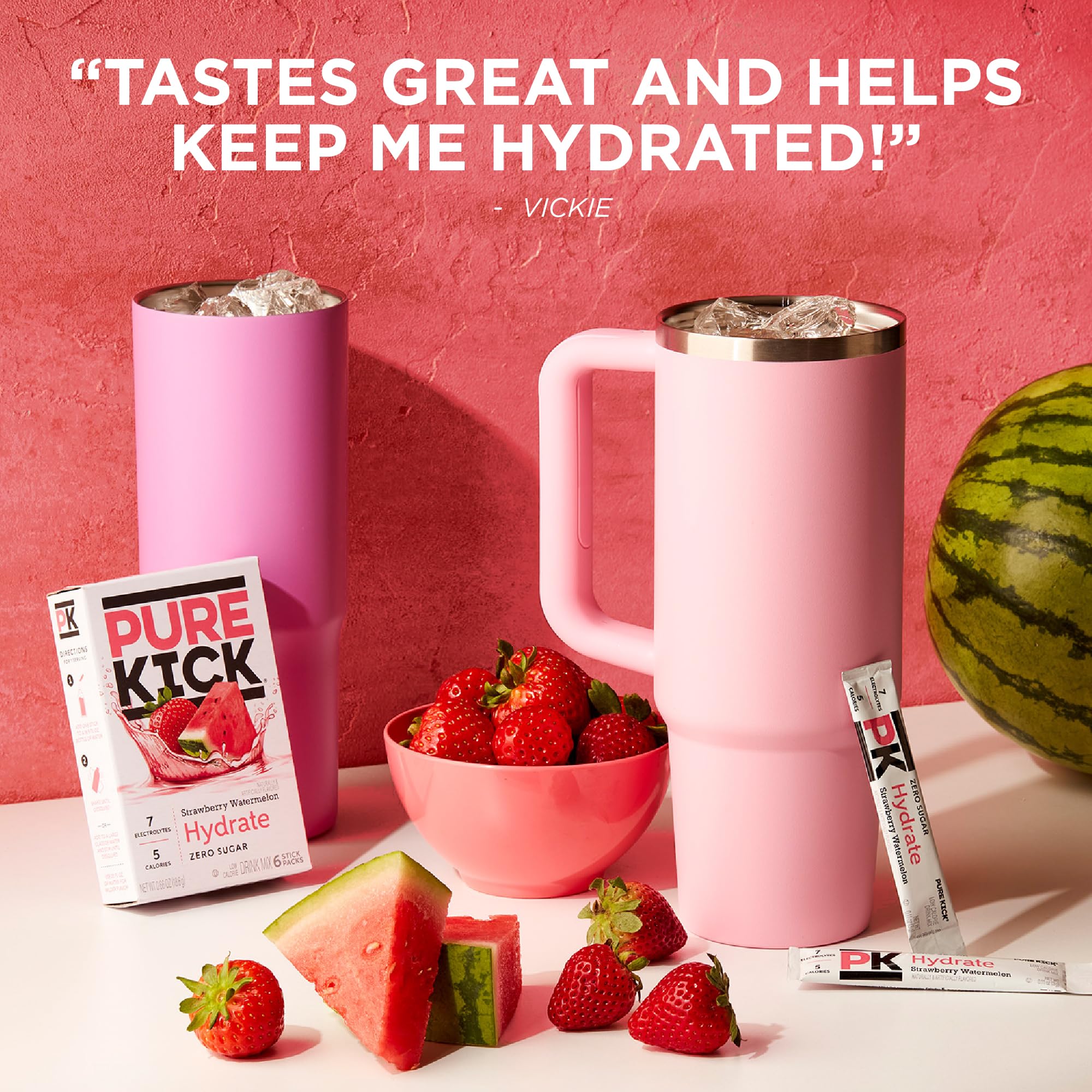 Active gym scene with Pure Kick Strawberry Watermelon on-the-go