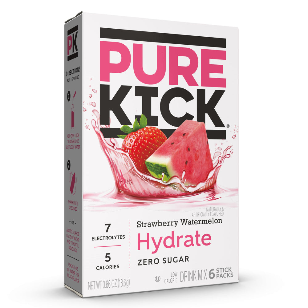 Pure Kick hydration packet Strawberry Watermelon for on-the-go hydration