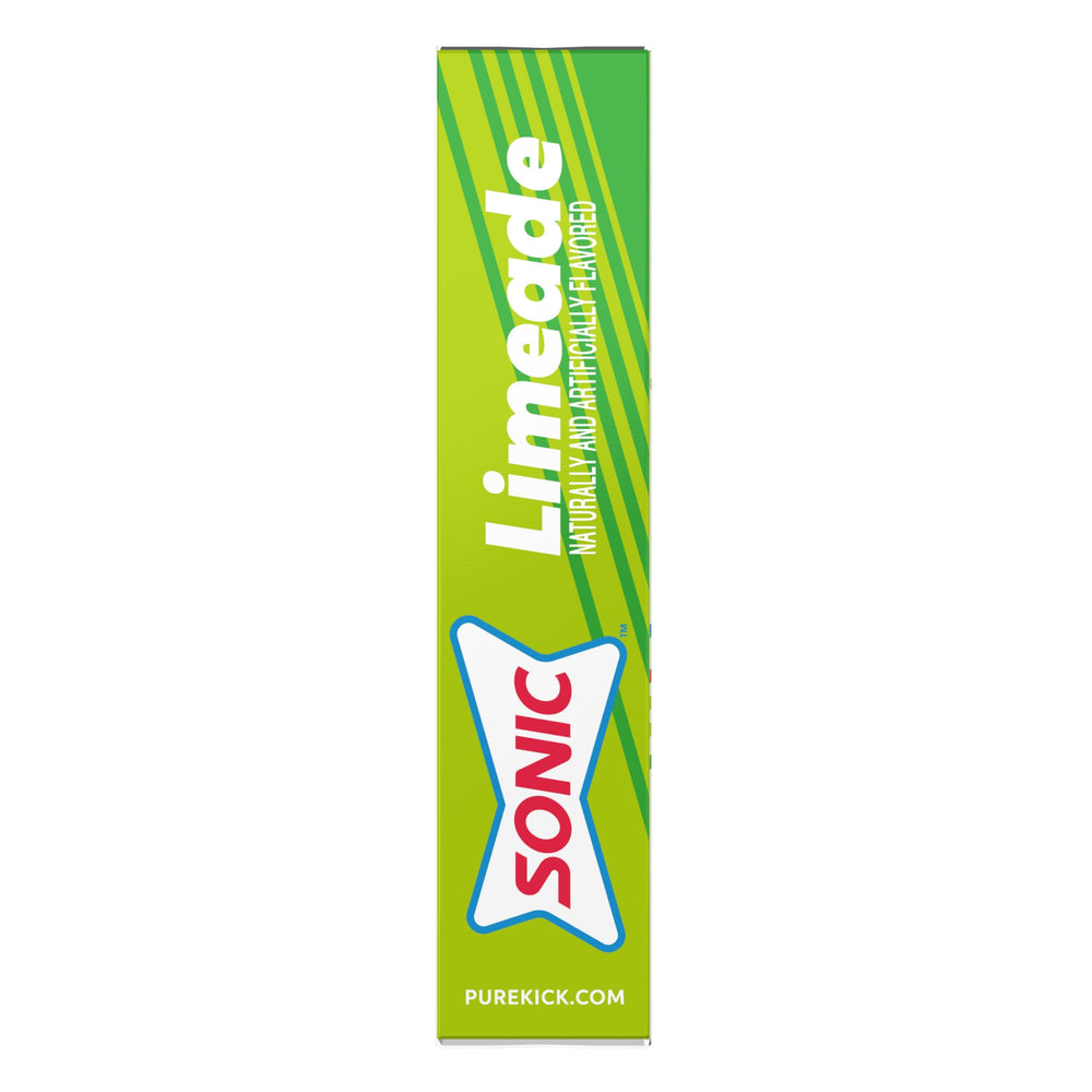 Pure Kick Sonic Limeade stack of packets communicates value-ready purchase for households.
