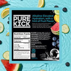 Pure Kick sticks dissolving in water for quick, refreshing hydration