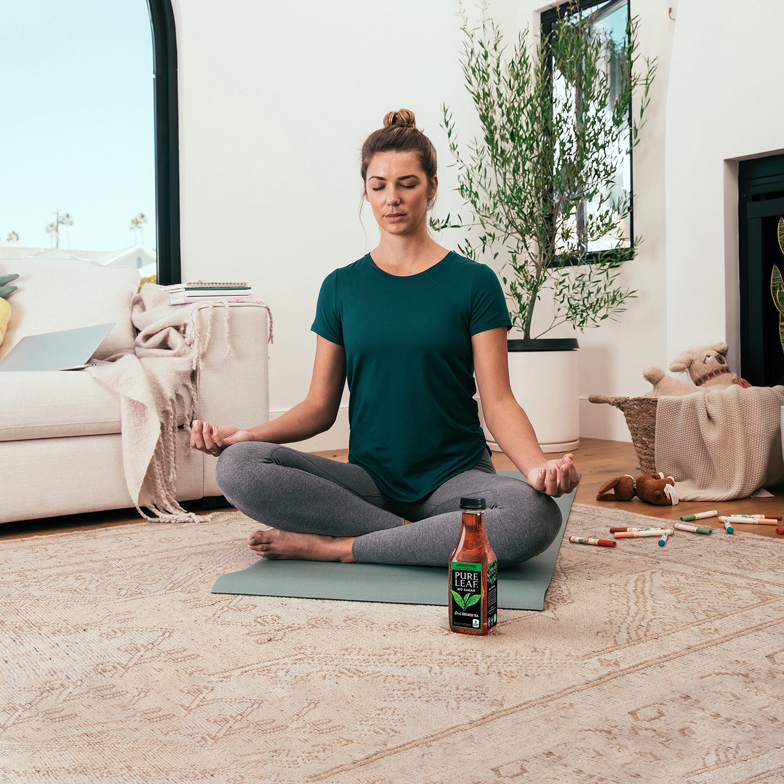 Carton of Pure Leaf bottles ideal for picnics and daily hydration.