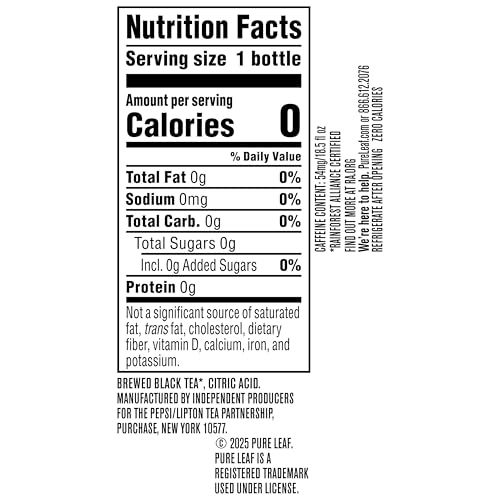 Pure Leaf iced tea being poured, refreshing taste without sugar.