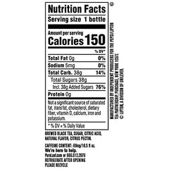 Pure Leaf Iced Tea Lemon label closeup—no artificial colors.