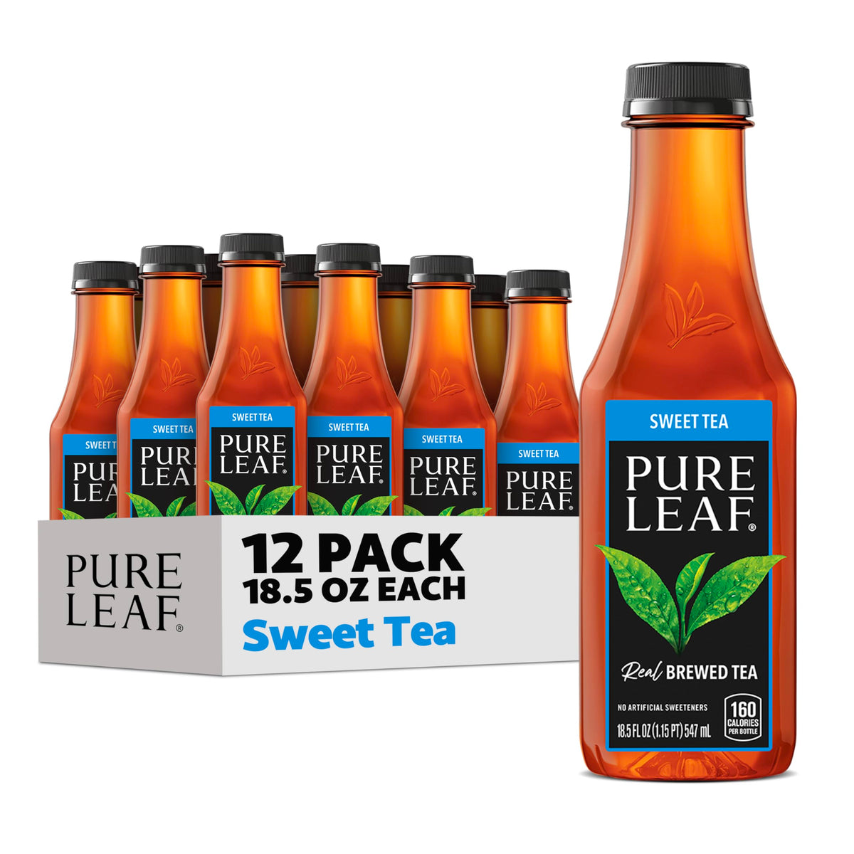 Pure Leaf Sweet Tea bottle front view for on-the-go refreshment