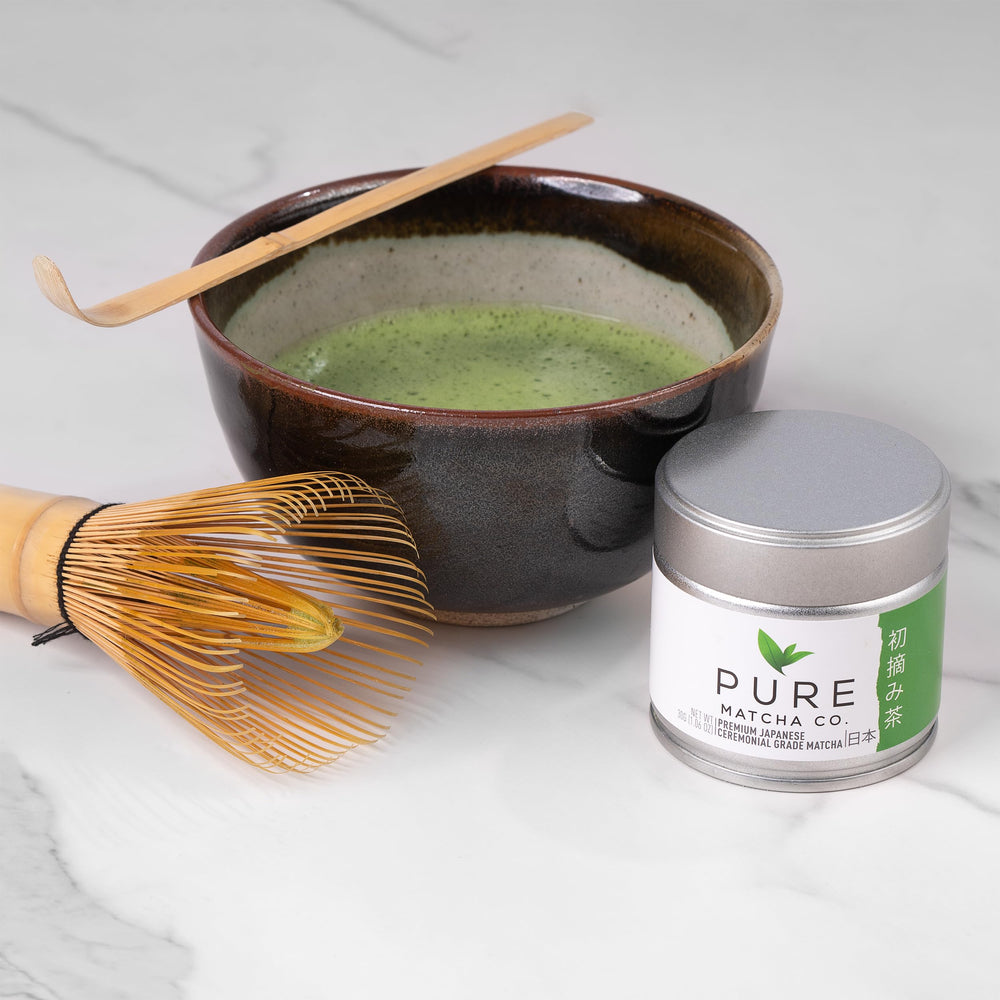 Pure Matcha Co antioxidant-rich powder with bright color for daily use