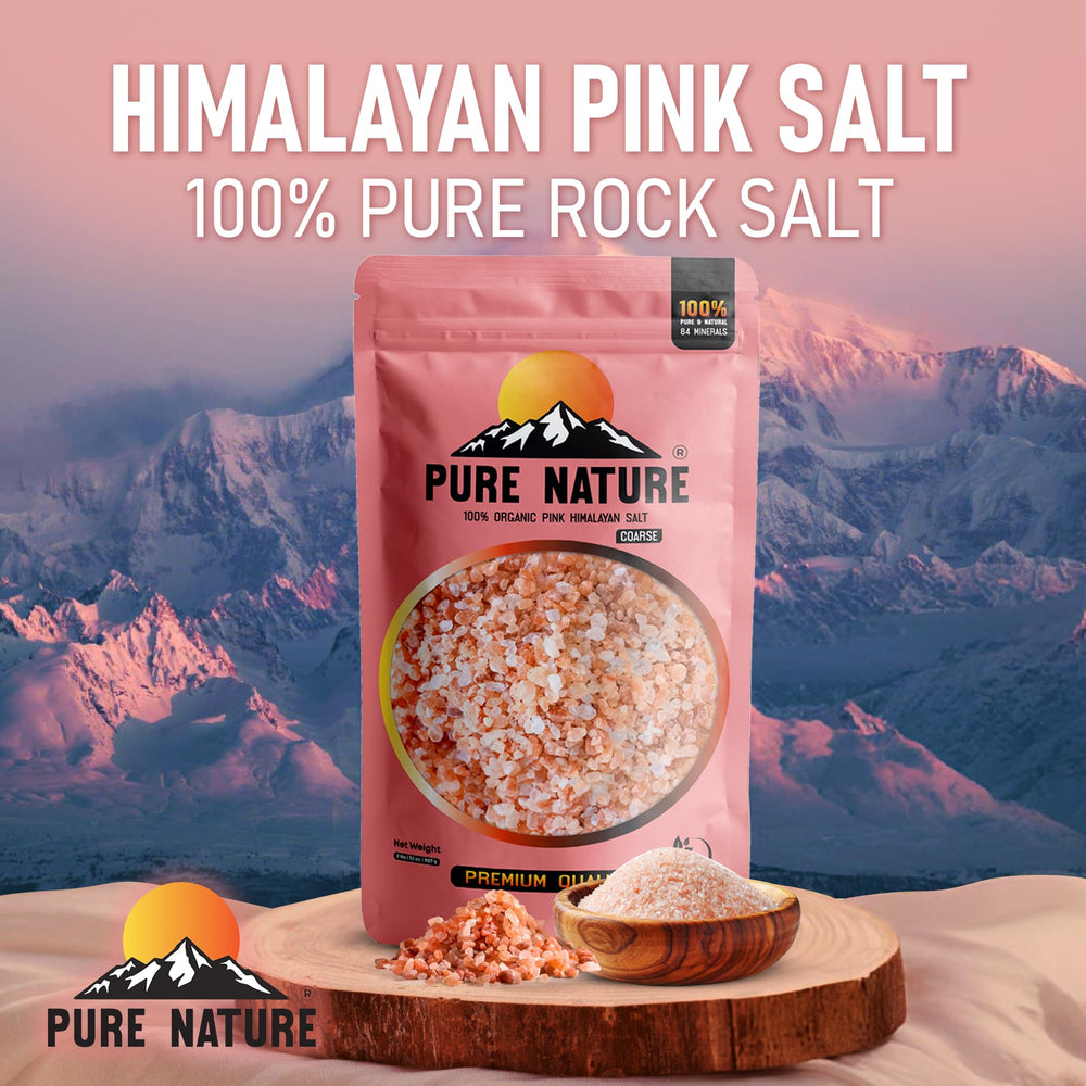 Pure Nature Himalayan pink salt 2lb container preserves freshness for daily use.