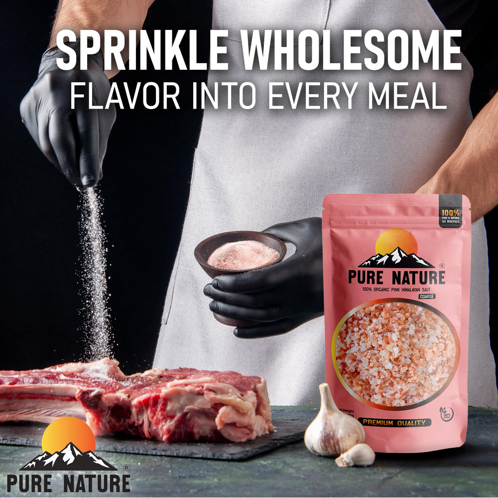 Pure Nature unrefined salt with no additives for simple kitchen use.