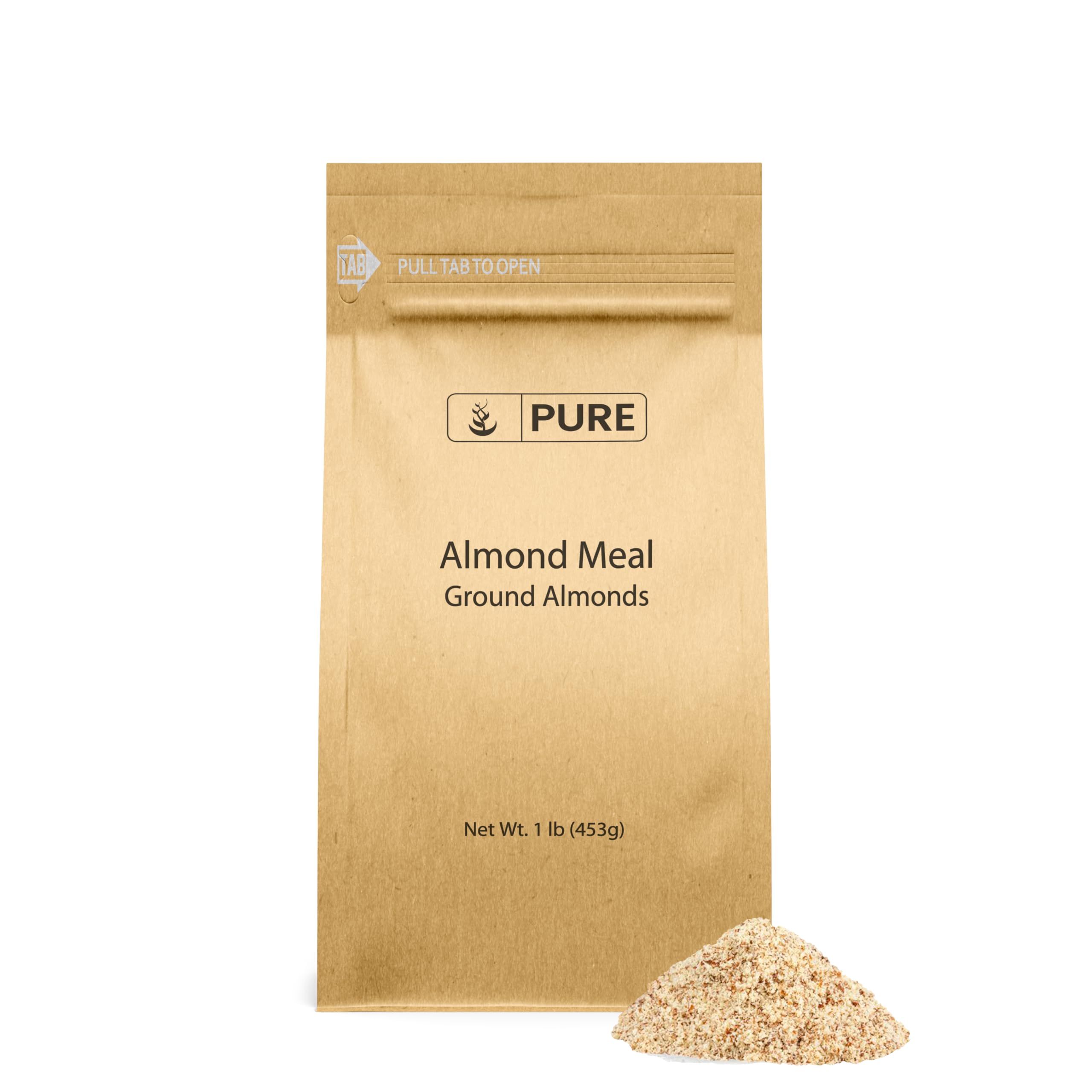 Pure Original Ingredients almond meal in a resealable bag for fresh baking