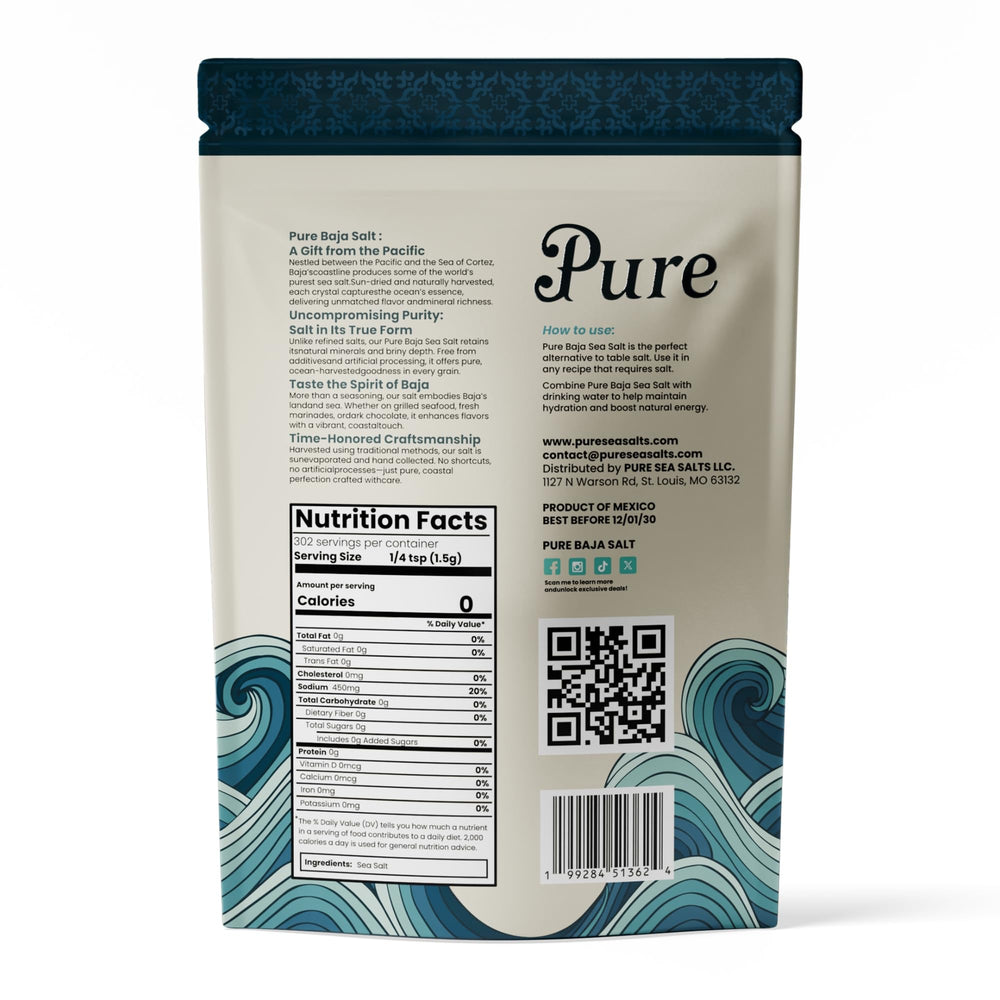 Pure Sea Salts Baja hand-harvested sea salt, traditional method, authentic mineral profile