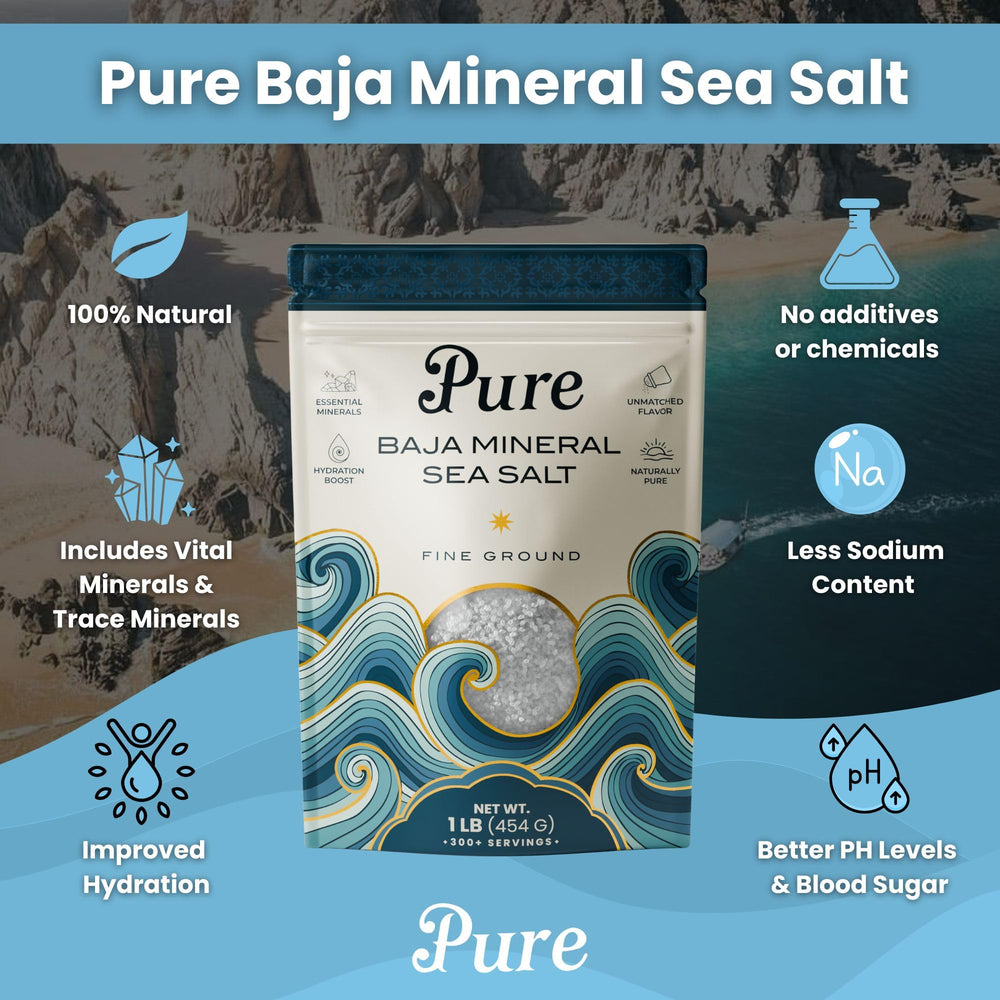 Pure Sea Salts mineral-rich salt enhances meals with natural flavor