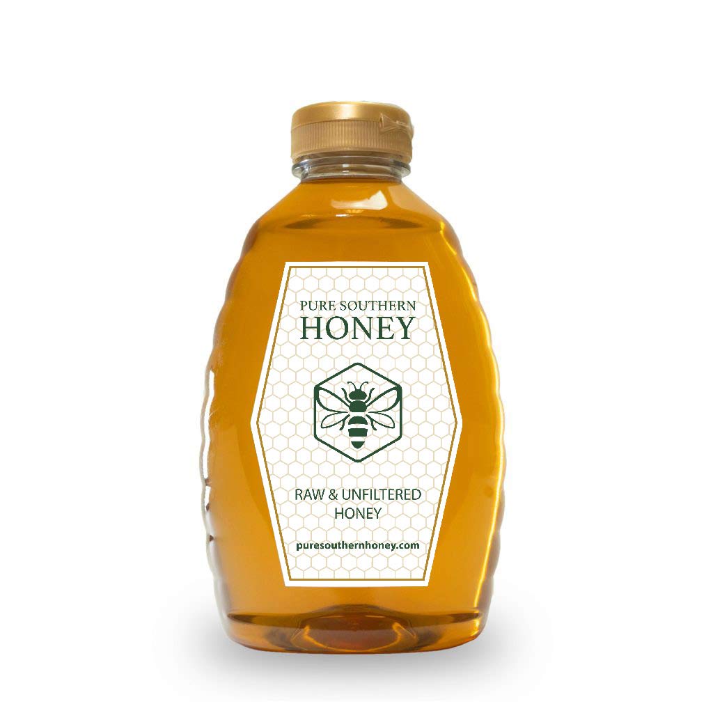 Pure Southern Honey 2lb squeeze bottle with flip-top pour for easy drizzling