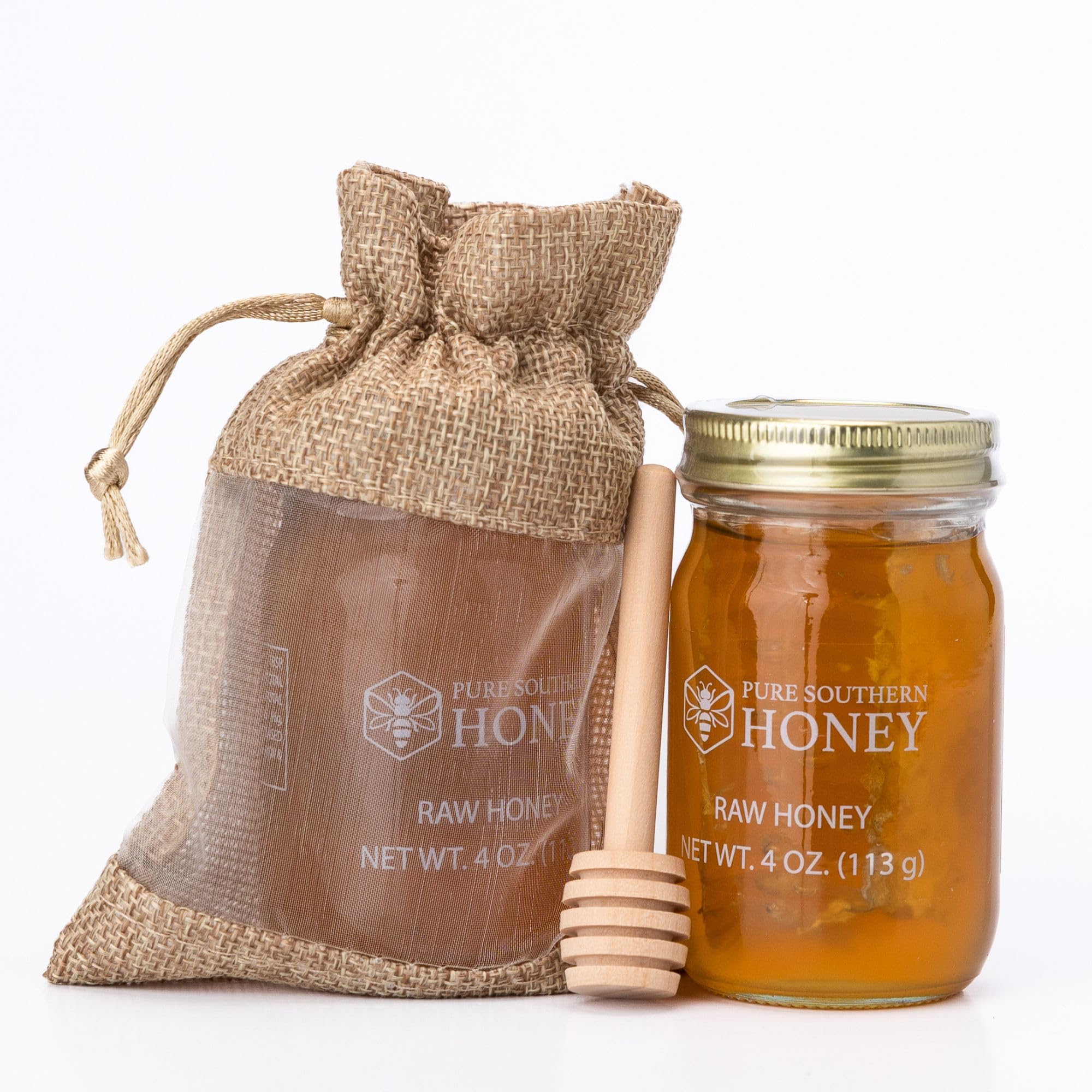 Dipper in use with Pure Southern Honey for drizzle