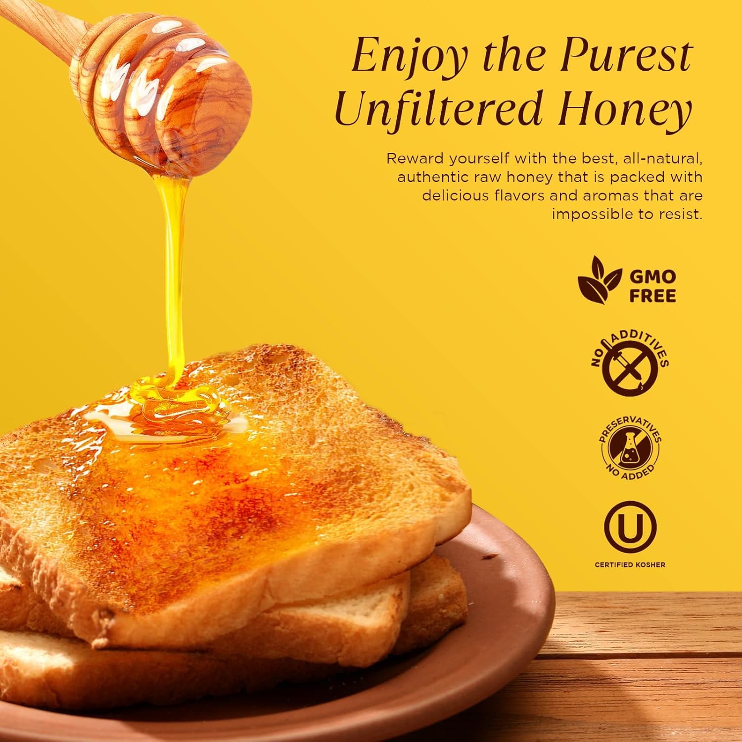 Pure Southern Honey gallberry label communicates American-made quality and family heritage