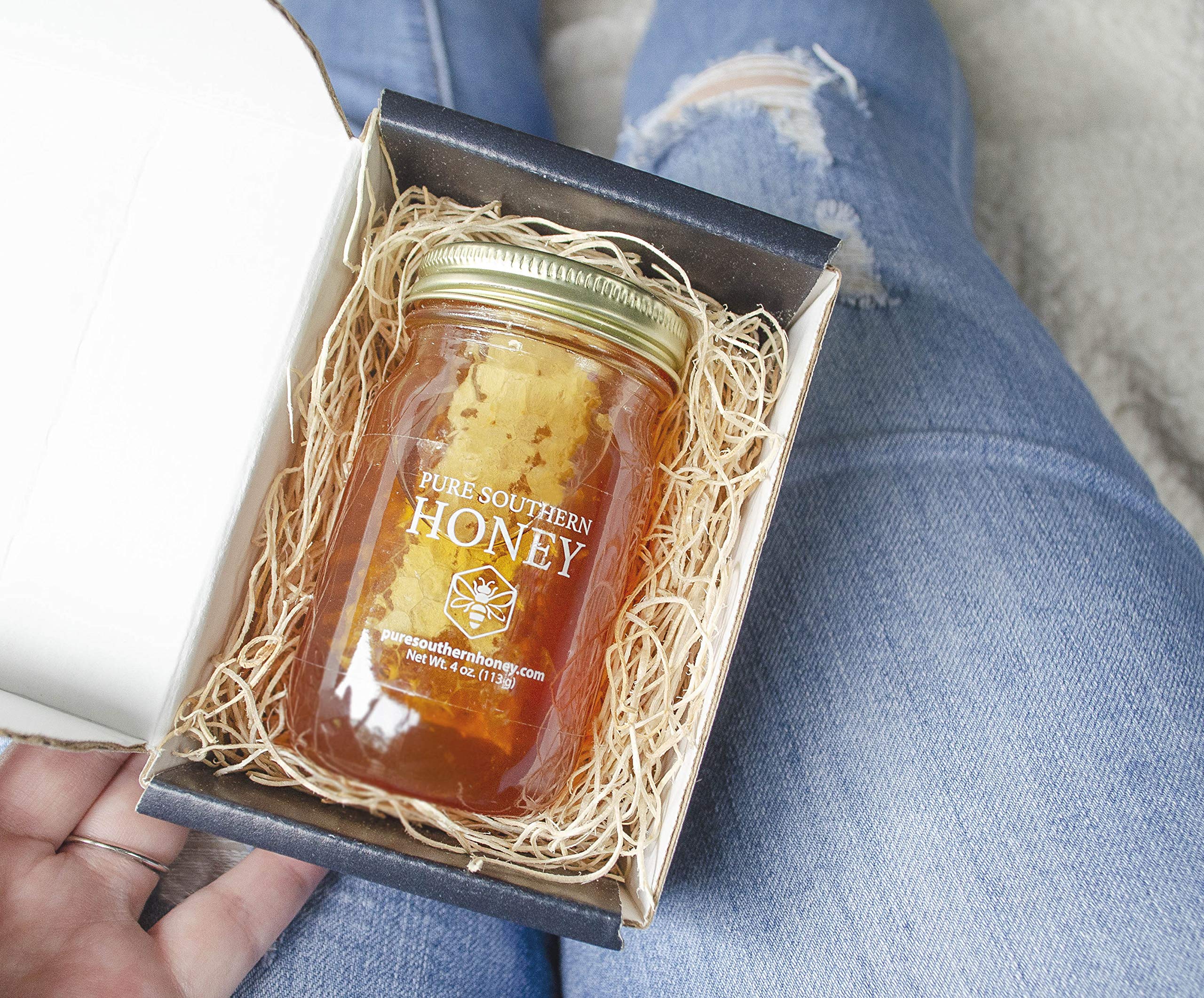 Pure Southern Honey award-winning family jar, great for gifts.