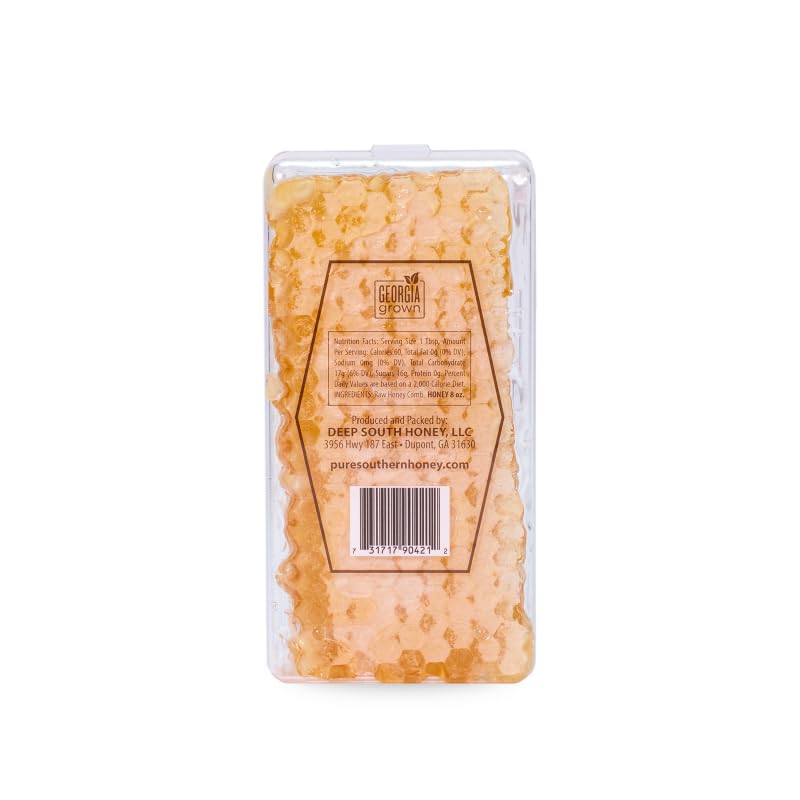 Pure Southern Honey USA-made family brand; premium honeycomb for gourmet toppings.