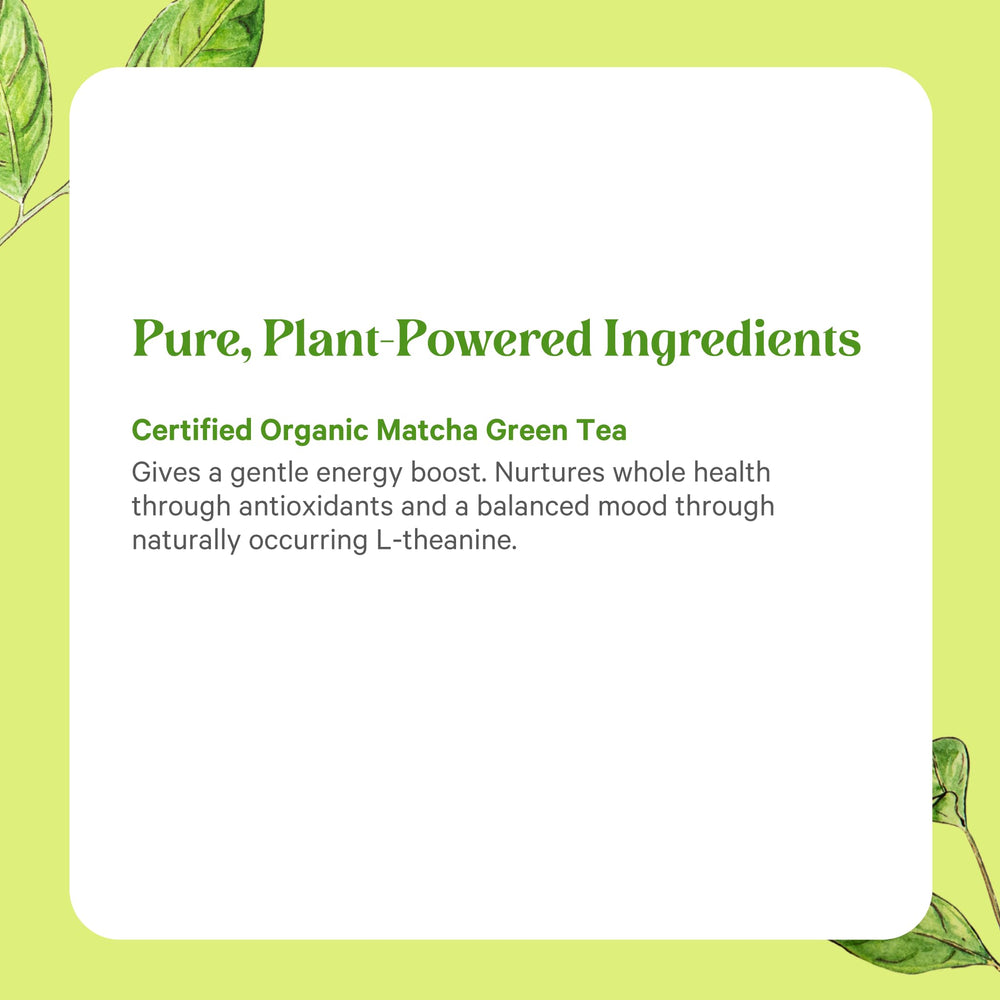 Certification icons on label: organic, vegan, gluten-free.