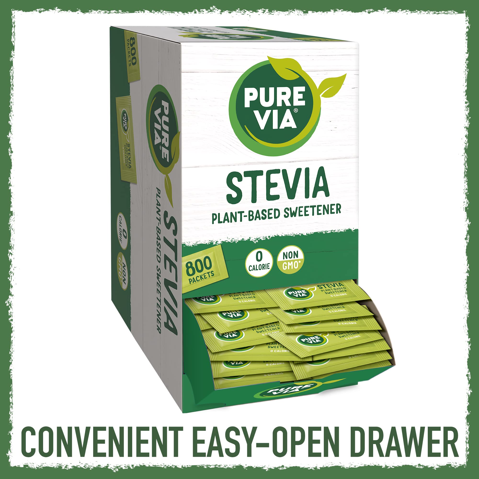 Pure Via stevia dissolving in iced tea for refreshing flavor