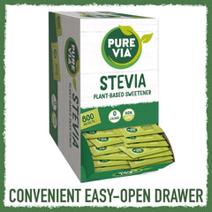 Pure Via stevia dissolving in iced tea for refreshing flavor