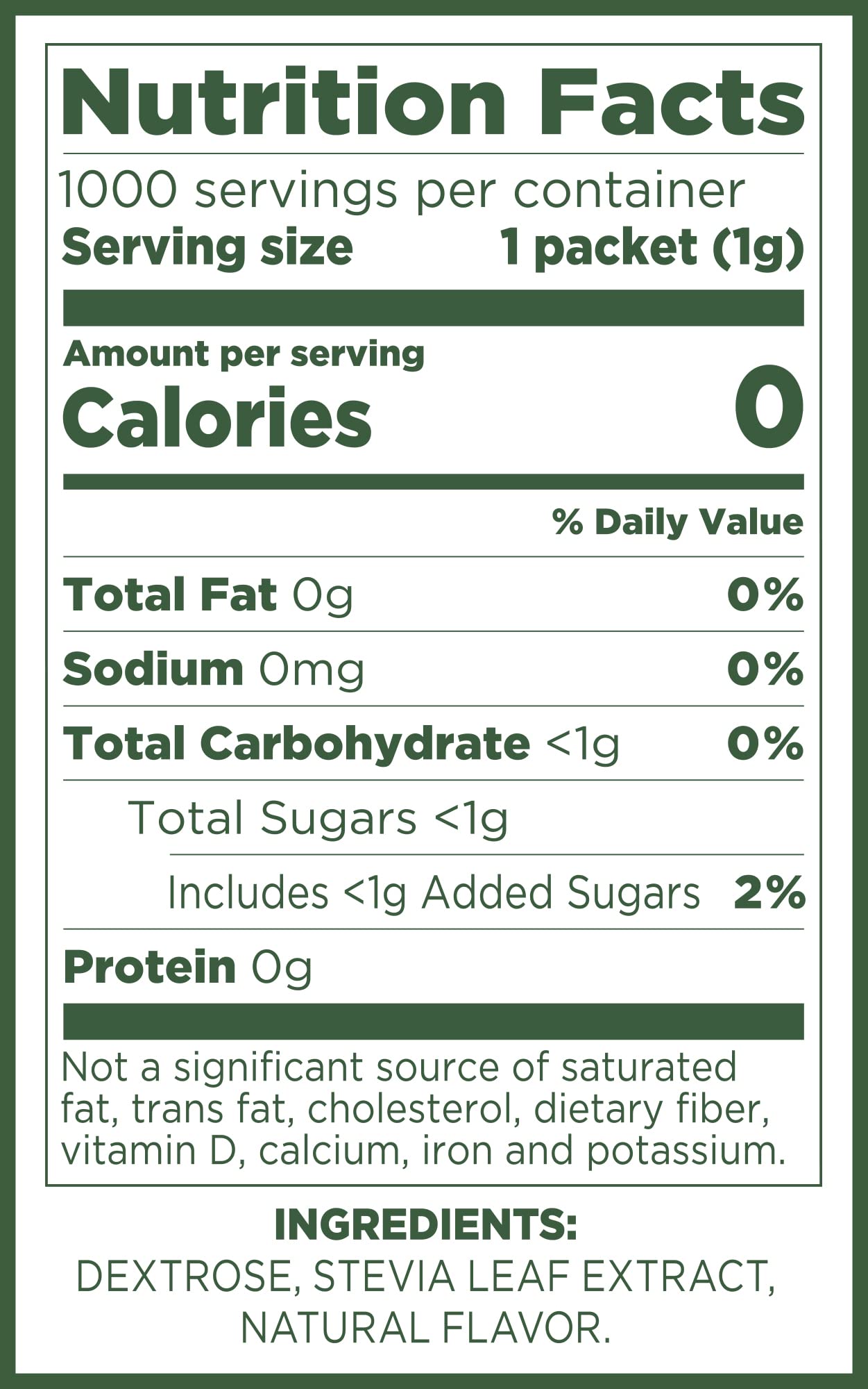 Pure Via stevia packets dissolve quickly in hot or cold beverages.