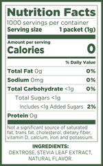 Pure Via stevia packets dissolve quickly in hot or cold beverages.