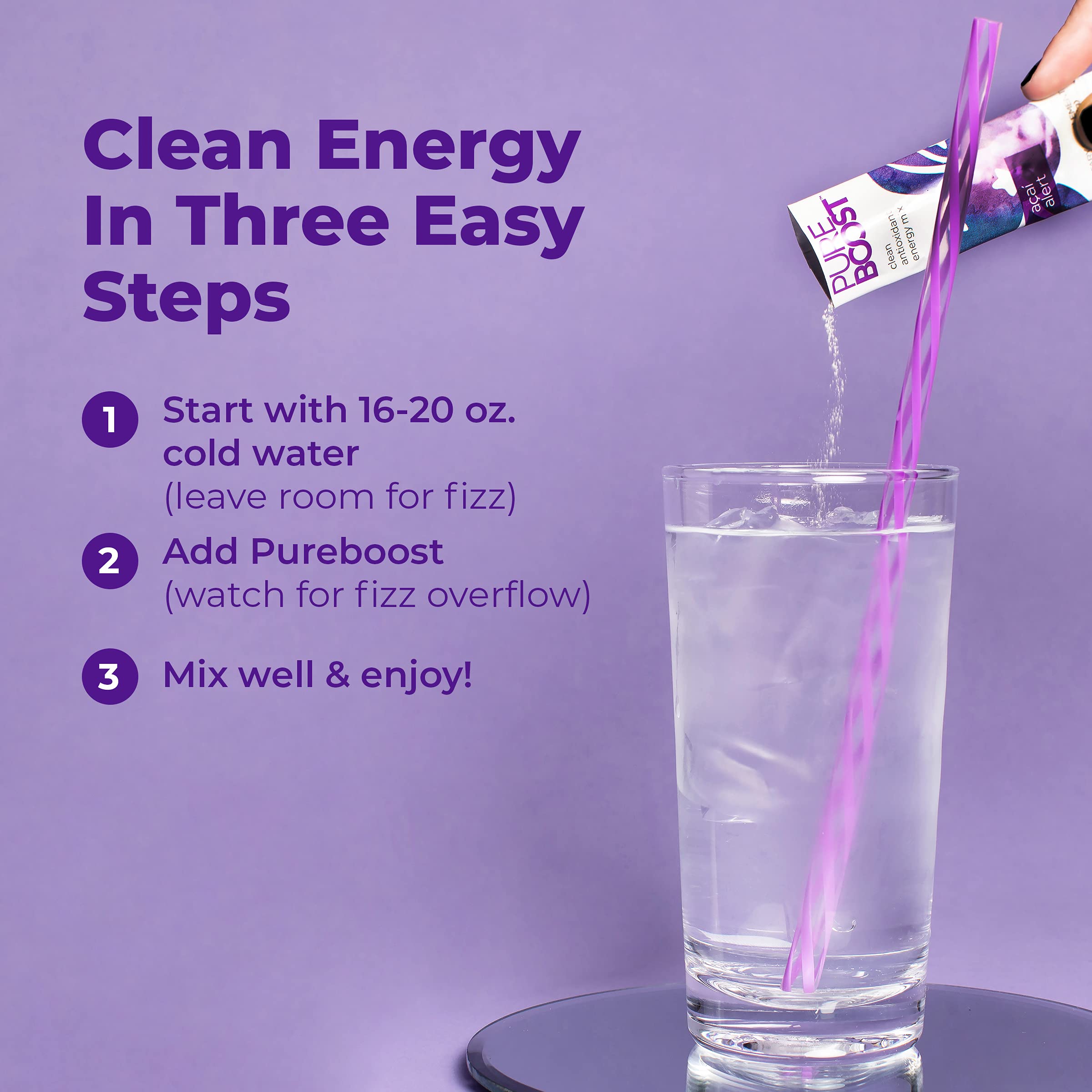 Caffeine source from green tea provides smooth energy.