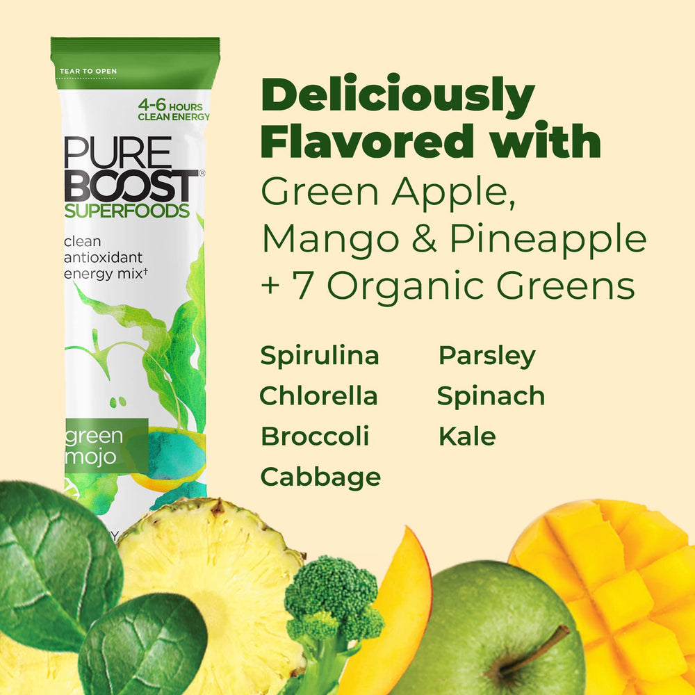 Pureboost energy booster enhancing focus during workouts or busy days.