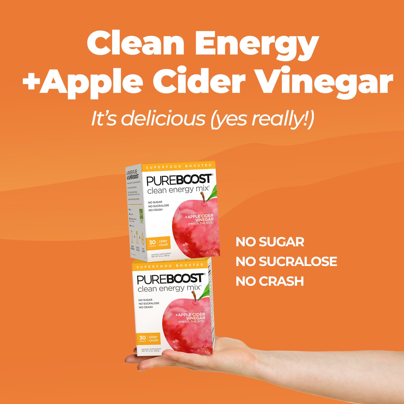Pureboost green tea caffeine provides clean energy without jitters.