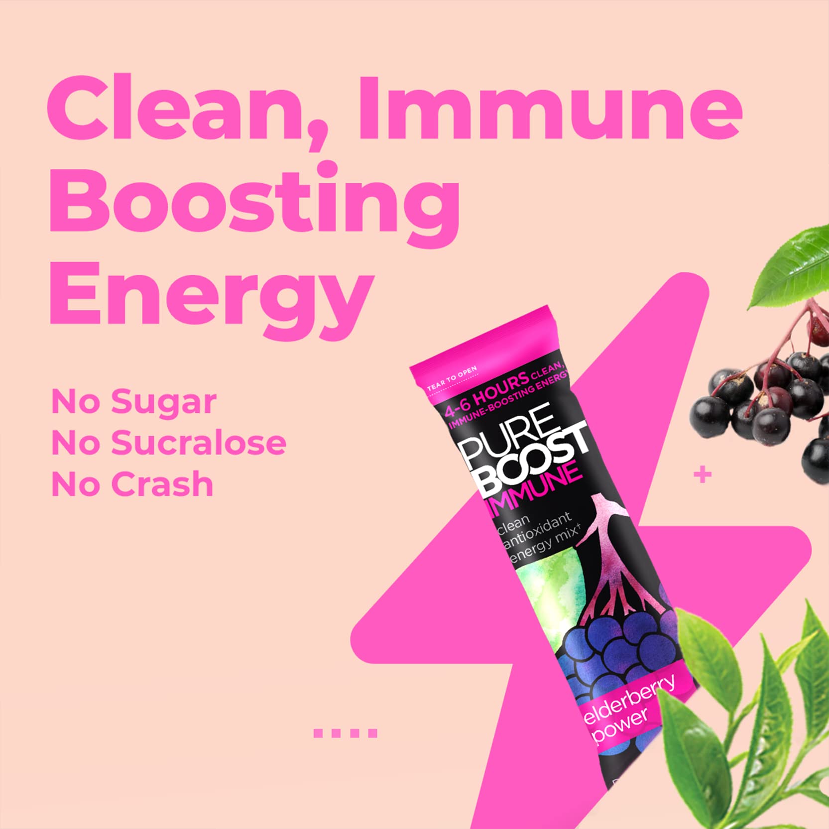 Colorful prepared drink from Pureboost Immune Energy showcasing hydration