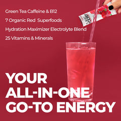 Close-up of Pureboost Red Burst organic red superfoods blend
