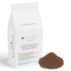 Purelife Enema Coffee organic certifications label indicating USDA Organic standards