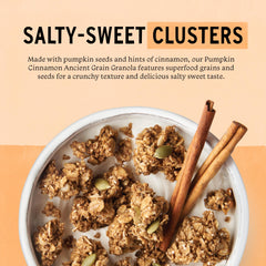 Purely Elizabeth 3-pack display highlights gluten-free non-GMO granola ready for family meals.
