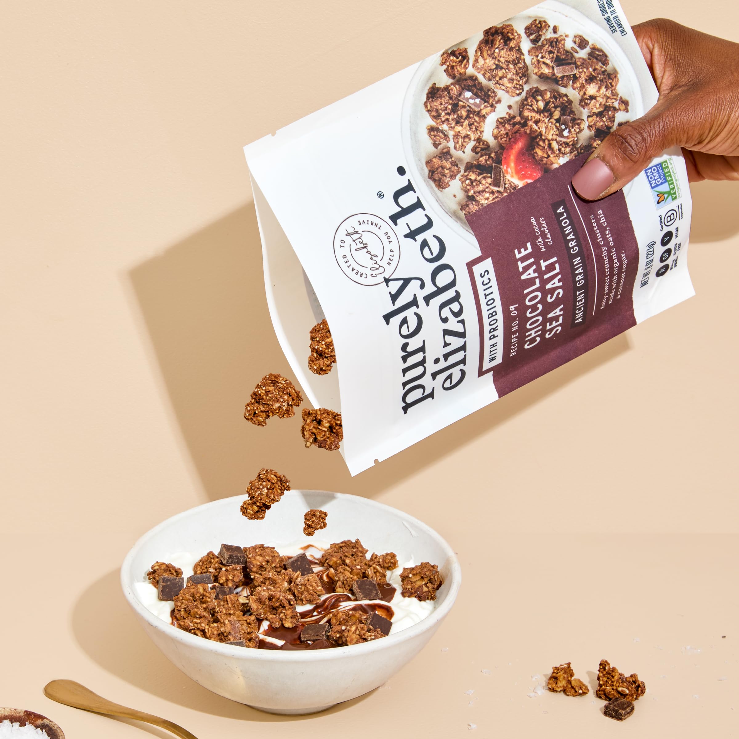 Purely Elizabeth ancient grains with quinoa, amaranth, and chia in granola.