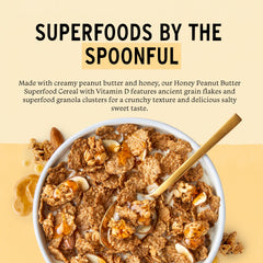 Purely Elizabeth Cereal Honey Peanut Butter swirled into yogurt for extra creaminess.