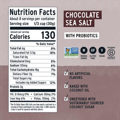 Purely Elizabeth Chocolate Sea Salt Ancient Grain Granola clusters.