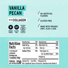 Purely Elizabeth collagen oatmeal close-up, creamy texture and protein boost.