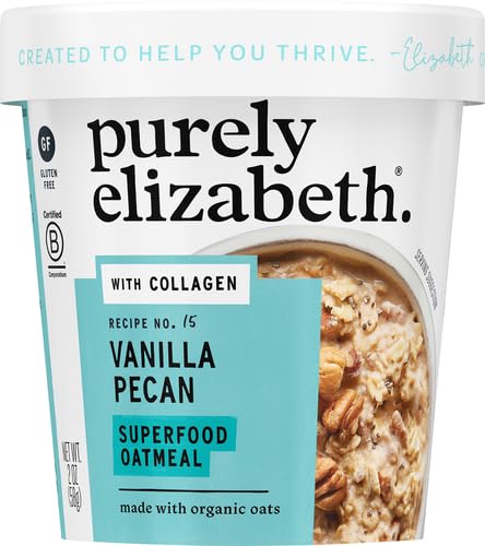 Purely Elizabeth collagen protein powder closeup emphasizes premium ingredients.