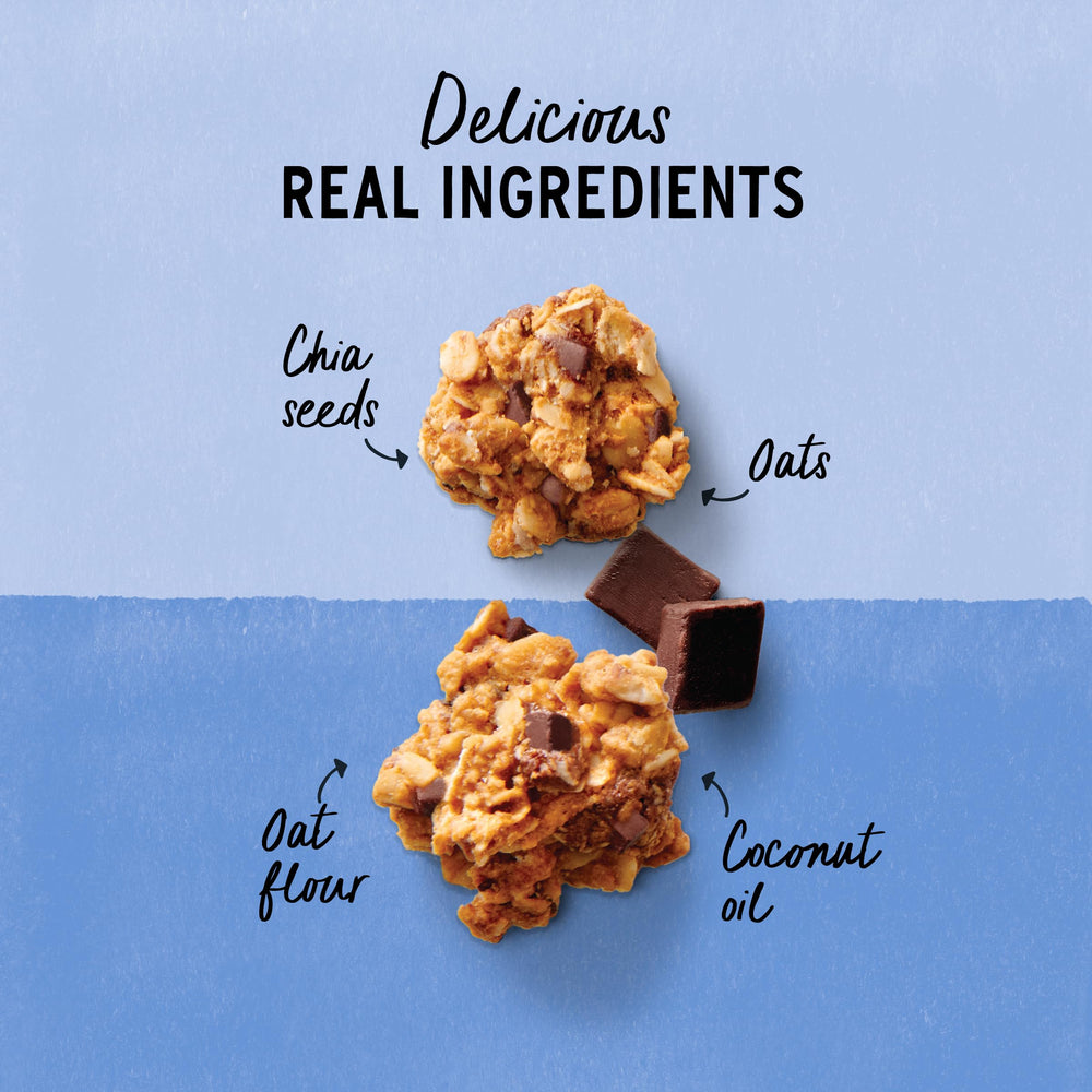 Gluten-free packaging of Purely Elizabeth Cookie Granola Chocolate Chip for mindful snacking