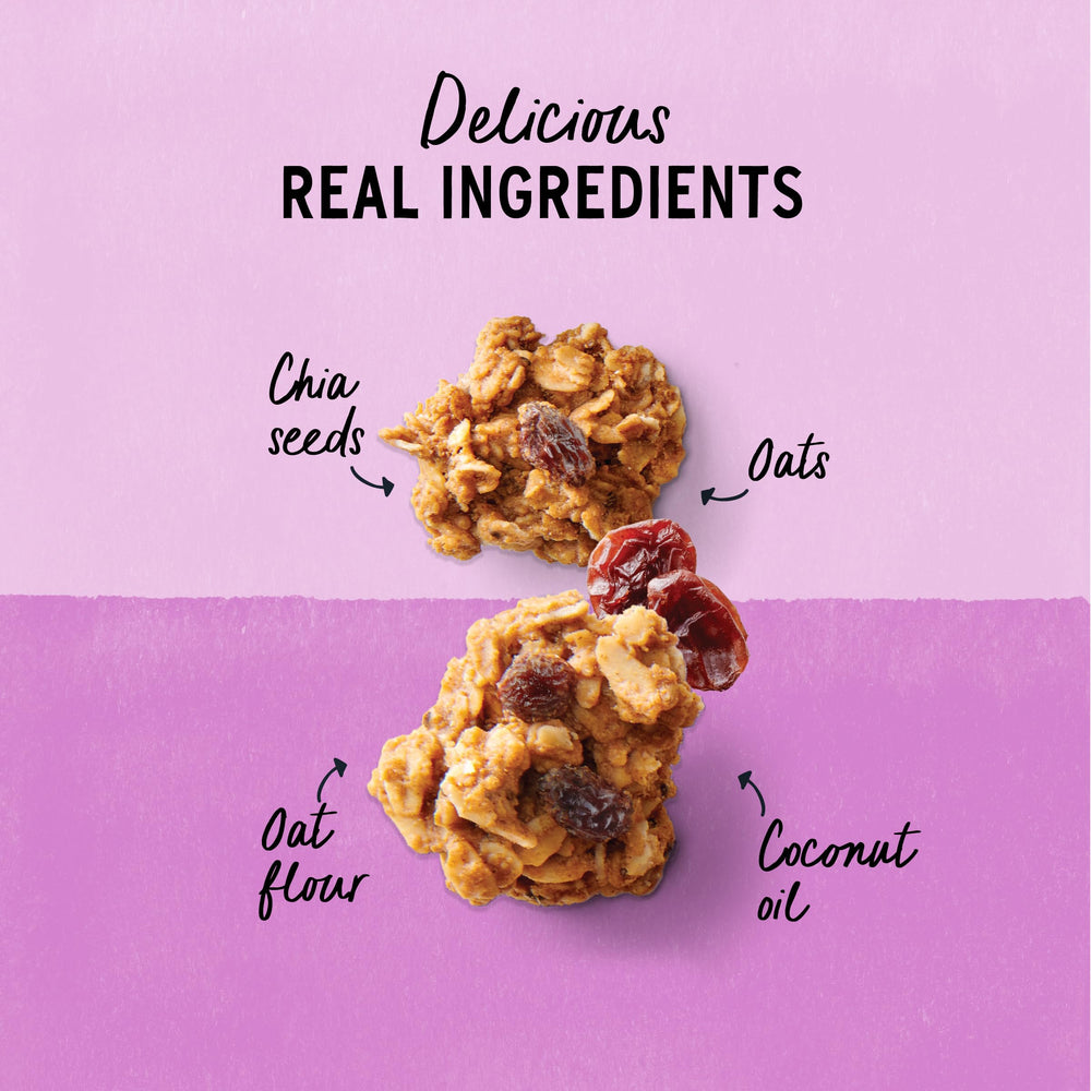 Purely Elizabeth Cookie Granola Oatmeal Raisin snack pack ready for on the go