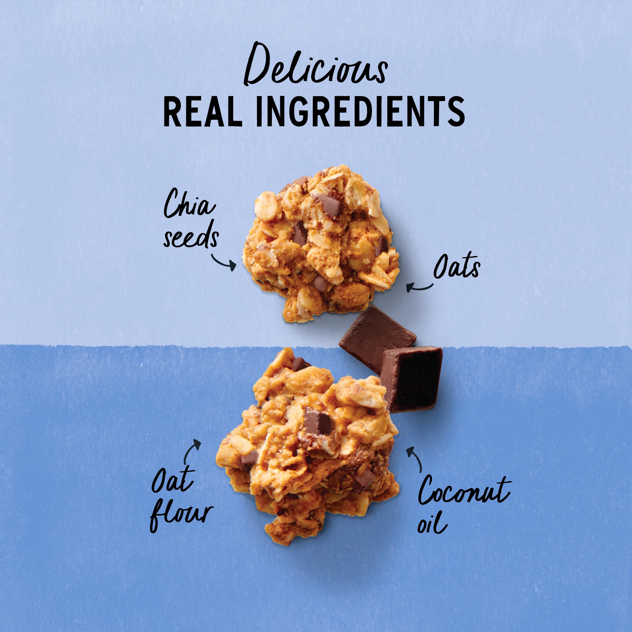 Purely Elizabeth cookie granola serving with milk, inviting morning ritual.