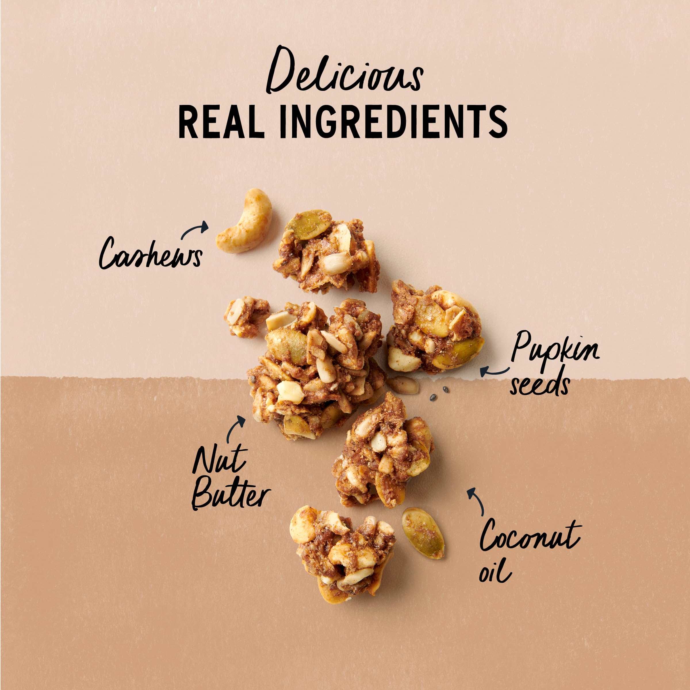 Purely Elizabeth Gluten-free vegan non-GMO badge highlights clean ingredients.