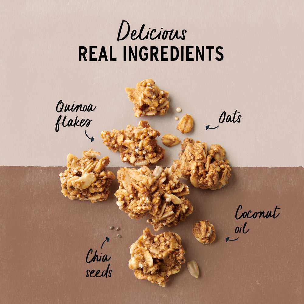 Purely Elizabeth packaging label highlights gluten-free, vegan, and non-GMO ingredients.